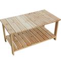 Rosecliff Heights Briarwood Solid Wood Outdoor Coffee Table Wood in Brown/White | 18.5 H x 37.5 W x 20 D in | Wayfair