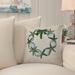 The Holiday Aisle® Springville Square Pillow Cover & Insert Polyester/Polyfill blend in Green | 18 H x 18 W x 7 D in | Wayfair SEHO5916 30623965