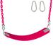 Swing Set Stuff Commercial Rubber Belt Seat w/ Coated Chain Plastic/Metal in Pink | 66 H x 24 W x 6 D in | Wayfair SSS-0274-PK