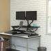 Alera® AdaptivErgo Height Adjustable Standing Desk Converter Metal in Black | 35.125 W x 23.375 D in | Wayfair ALEAEWR2B