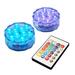 Symple Stuff Submersible Battery Operated Multi-Function LED Lights w/ Remote Control in Blue/Green/Indigo | 1.75 H x 2.38 W x 2.38 D in | Wayfair