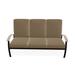 Red Barrel Studio® Hinch 3-Seat Patio Sofa w/ Cushions Metal/Rust - Resistant Metal/Sunbrella® Fabric Included in Brown | Wayfair