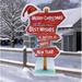 The Holiday Aisle® Holiday Directional Sign Yard Standee Resin/Plastic/ in Red/White | 60 H x 45 W x 1 D in | Wayfair THDA9139 43988419
