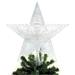 The Holiday Aisle® 8.25" White LED Lighted Clear Star Battery Operated Christmas Tree Topper - White Lights Plastic | 8.25 H x 7 W x 2 D in | Wayfair