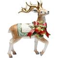 The Holiday Aisle® Victorian Harvest Reindeer Ceramic in Brown/White/Yellow | 11.88 H x 9.13 W x 5.25 D in | Wayfair THDA5705 42919217