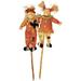 The Holiday Aisle® 2 Piece Scarecrow on Pole Garden Stake Set Polyester/Resin/Plastic in Orange | 60 H x 20 W x 3 D in | Wayfair THLA1053 38977845