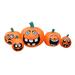 The Holiday Aisle® Halloween Funny Pumpkin Patch Inflatable Polyester in Orange | 22.1 H x 63 W x 30.8 D in | Wayfair THLA2767 39716831