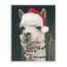 The Holiday Aisle® 'Christmas Llama' Graphic Art Print Canvas in Brown/Red | 15 H x 10 W x 0.5 D in | Wayfair THDA1783 41615366