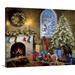 The Holiday Aisle® 'Creature Was Stirring' Painting Print on Wrapped Canvas Canvas, Polyester in Brown/Green/Red | 24 H x 30 W x 1.25 D in | Wayfair