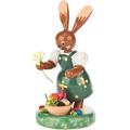 The Holiday Aisle® Dregeno Easter Rabbit Gardener w/ Bouquet of Flowers Plastic in Brown/Green/Yellow | 4 H x 2.25 W x 1.5 D in | Wayfair