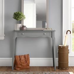 Three Posts™ Fabius 36" Solid Wood Console Table Wood in Gray | 32.75 H x 36 W x 14 D in | Wayfair THRE3011 26743833