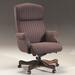 Triune Business Furniture Polyurethane Executive Chair Upholstered in Gray/Brown | 45 H x 27 W x 29 D in | Wayfair