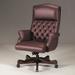 Triune Business Furniture Executive Chair Upholstered | 45 H x 27 W x 29 D in | Wayfair 9371THB/Dillon VinylHB/Cordovan/Mahogany