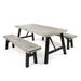 17 Stories Misty 3 Piece Outdoor Dining Set Wood in Gray | 70.75 W x 35 D in | Wayfair 53C3EB2D47674D12A05BA3E3D71CA842