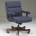 Triune Business Furniture Ergonomic Executive Chair Upholstered | 36 H x 24 W x 29 D in | Wayfair 2271/Dillon Vinyl/Java/Mahogany