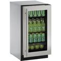 U-Line 2000 Series 123 Can 18" Undercounter Beverage Refrigerator Glass | 33.687 H x 17.75 W x 23.437 D in | Wayfair U-2218RGLS-00B