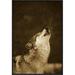 East Urban Home 'Timber Wolf Howling' Framed Photographic Print on Canvas in Brown | 24 H x 16 W x 1.5 D in | Wayfair URBH4258 38221442