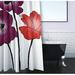 Winston Porter Poppies Floral Print Single Shower Curtain Polyester | 74 H x 71 W in | Wayfair URBR8878 41571933