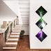 East Urban Home 'Glowing Purple Green Plasma' Graphic Art Print Multi-Piece Image on Canvas Canvas, in Green/Indigo | 18 H x 54 W x 1 D in | Wayfair