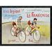 Global Gallery 'Cycles Diamant,1906' Framed Vintage Advertisement Plastic in Blue/Gray | 26 H x 34 W x 1.5 D in | Wayfair GCF-456227-2432-299