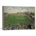 Global Gallery 'New York Polo Grounds' Vintage Advertisement on Wrapped Canvas Metal in Gray/Green | 30 H x 40 W x 1.5 D in | Wayfair