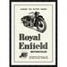 Global Gallery 'Royal Enfield Motorcycles: Leading the Victory Parade' Framed Vintage Advertisement Paper in Black | 42 H x 30 W x 1.5 D in | Wayfair