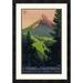 Global Gallery 'St. Pierre de Chartreuse' by Roger Broders Framed Vintage Advertisement Paper in Green/Pink | 28 H x 19.5 W x 1.5 D in | Wayfair