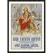 Global Gallery 'Vintage Vices: Eden Hashish Center' Framed Vintage Advertisement Paper in Gray/Orange/Red | 42 H x 30 W x 1.5 D in | Wayfair