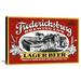 Global Gallery 'Fredericksburg Brewing Co.'s Lager Beer' Vintage Advertisement on Wrapped Canvas in White | 24.1 H x 36 W x 1.5 D in | Wayfair