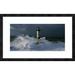 Global Gallery Phare d'Ar-Men lors d'une tempete' by Jean Guichard Framed Graphic Art Metal in Gray | 20 H x 32 W x 1.5 D in | Wayfair