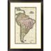 Global Gallery Composite: South America, West Indies, 1823 by Henry S. Tanner Framed Graphic Art Metal in Gray/Pink | 40 H x 28 W x 1.5 D in | Wayfair