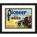 Global Gallery 'Old Pioneer Club Beer' Framed Vintage Advertisement Paper in Brown/Yellow | 18 H x 22 W x 1.5 D in | Wayfair DPF-376156-16-119