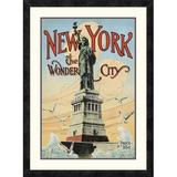 Global Gallery 'New York; the Wonder City, 1902' by Irving Underhill Framed Vintage Advertisement Paper in Gray | 30 H x 22 W x 1.5 D in | Wayfair