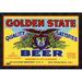 Global Gallery 'Golden State Beer' Framed Vintage Advertisement Metal in Blue/Red/Yellow | 22.1 H x 32 W x 1.5 D in | Wayfair GCF-375112-30-299