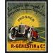 Global Gallery 'Automobiles P.-Génestin & Cie' by H. J. Lecoq Framed Vintage Advertisement Canvas in Brown | 38 H x 30.76 W x 1.5 D in | Wayfair