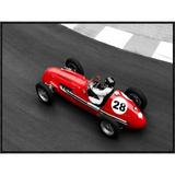 Global Gallery 'Historical Race Car at Grand Prix de Monaco' by Peter Seyfferth Framed Photographic Print on Canvas in Black/Gray/Red | Wayfair