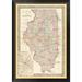 Global Gallery 'State of Illinois, 1880' by Samuel Augustus Mitchell Framed Graphic Art on Canvas Paper in Pink | 26 H x 19 W x 1.5 D in | Wayfair