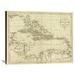 Global Gallery Map of the West Indies, 1796 by John Reid Graphic Art on Wrapped Canvas in White | 29 H x 36 W x 1.5 D in | Wayfair