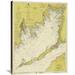 Global Gallery Nautical Chart - Buzzards Bay ca. 1974 - Sepia Tinted Graphic Art on Wrapped Canvas in Green | 16 H x 12 W in | Wayfair