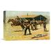Global Gallery 'Coming & Going of the Pony Express' by Frederic Remington Painting Print on Wrapped Canvas Canvas | 16 H x 24 W x 1.5 D in | Wayfair