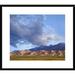 Global Gallery 'Sand Dunes & Mountains, Great Sand Dunes National Monument, Colorado' Framed Photographic Print Paper in Blue | Wayfair