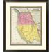 Global Gallery 'Oregon ' Upper California, 1847' by Samuel Augustus Mitchell Framed Graphic Art in Pink/Yellow | 32 H x 28 W x 1.5 D in | Wayfair