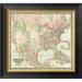 Global Gallery Map of The United States of America, 1848 by J. H. Colton Framed Graphic Art on Canvas Paper in Green/Pink | Wayfair