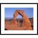 Global Gallery 'Delicate Arch & La Sal Mountains, Arches National Park, Utah' Framed Photographic Print Paper in Blue/Brown | Wayfair