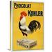 Global Gallery Chocolat Kohler Vintage Advertisement on Wrapped Canvas in Black/Red/Yellow | 30 H x 20.08 W x 1.5 D in | Wayfair GCS-294636-30-142