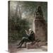 Global Gallery 'The Philosopher (The Reader in The Park)' by Carl Spitzweg Painting Print on Wrapped Canvas in Black/Brown/Green | Wayfair