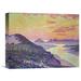 Global Gallery 'Sunset at Ambleteuse, Pas De Calais' by Theo Van Rysselberghe Painting Print on Wrapped Canvas in Green/Indigo/Yellow | Wayfair