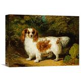 Global Gallery 'A Blenheim Cavalier King Charles Spaniel' by H. Willis Painting Print on Wrapped Canvas in Brown | 16.21 H x 22 W x 1.5 D in | Wayfair