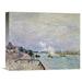Global Gallery 'The Seine at Grenelle - Wet Weather' by Alfred Sisley Painting Print on Wrapped Canvas in Blue/Brown/Indigo | Wayfair