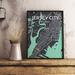 Wrought Studio™ 'Jersey City City Map' Graphic Art Print Poster in Black Paper in Black/Green | 24 H x 18 W x 0.05 D in | Wayfair VRKG7449 43629628